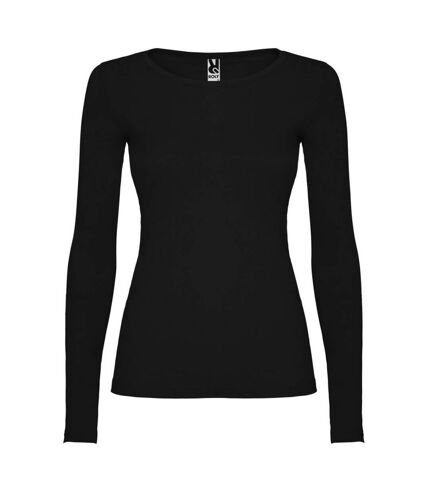 Roly Womens/Ladies Extreme Long-Sleeved T-Shirt (Solid Black)