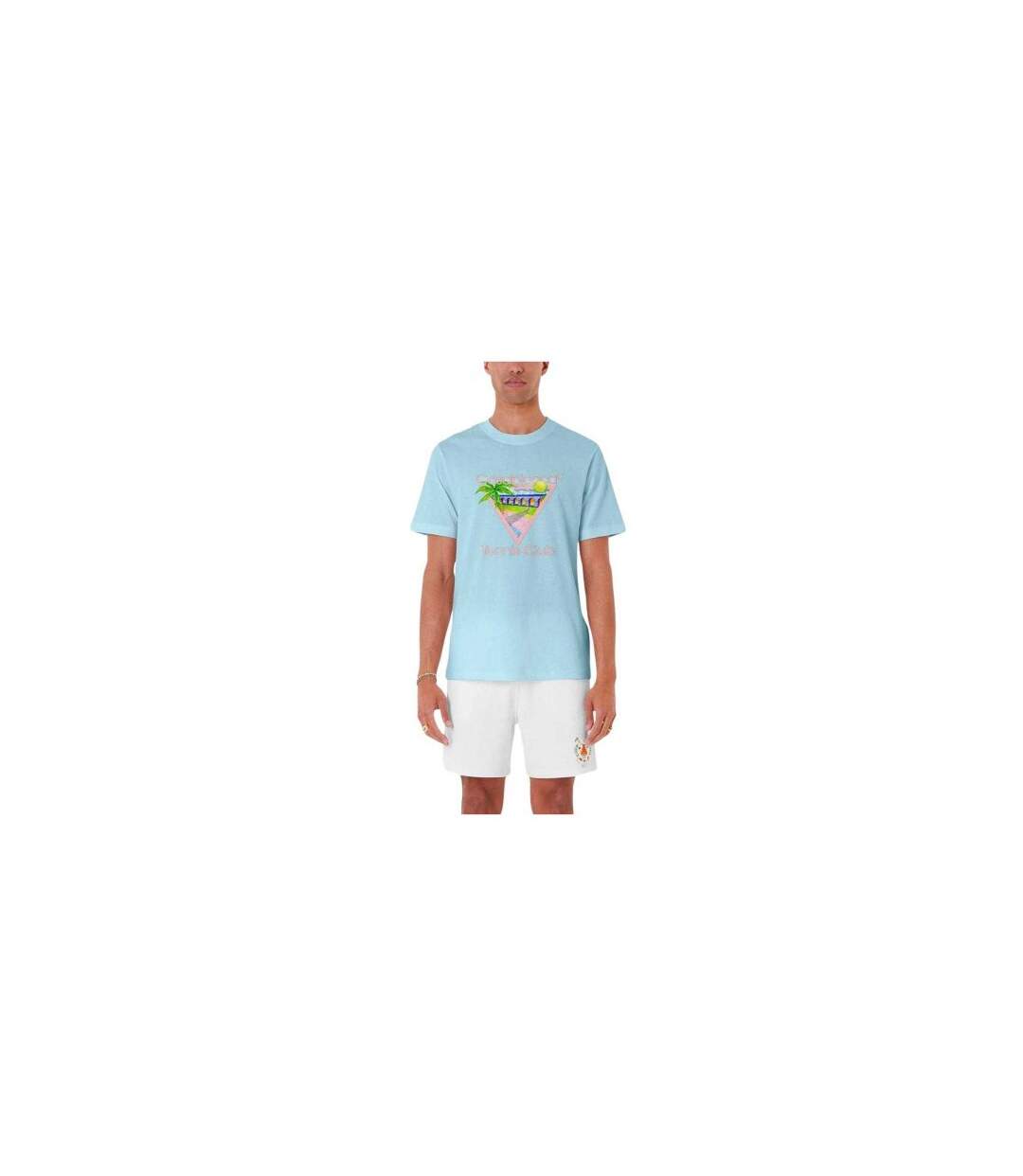 T-shirt Tennis Club Homme Bleu Pâle Casablanca-1