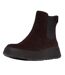 Womens/ladies F-mode Suede Flatform Chelsea Boots Brown Fit Flop-2