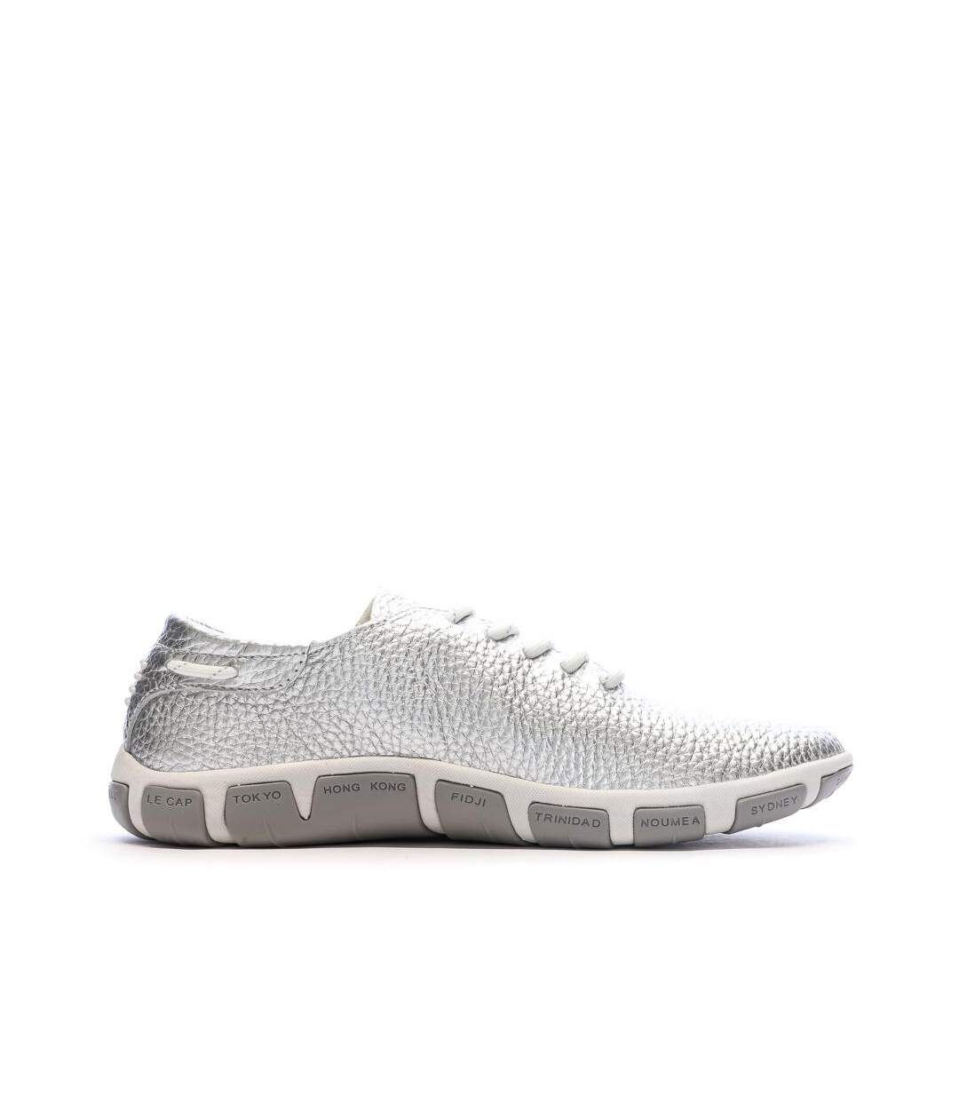 Baskets argenté femme tbs cruiser python-2