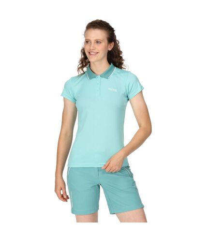 Polo manches courtes maverick femme bleu turquoise pâle Regatta