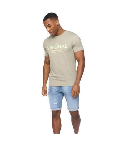 T-shirt Offaxis Homme Vert De Gris Crosshatch