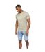 T-shirt Offaxis Homme Vert De Gris Crosshatch-1