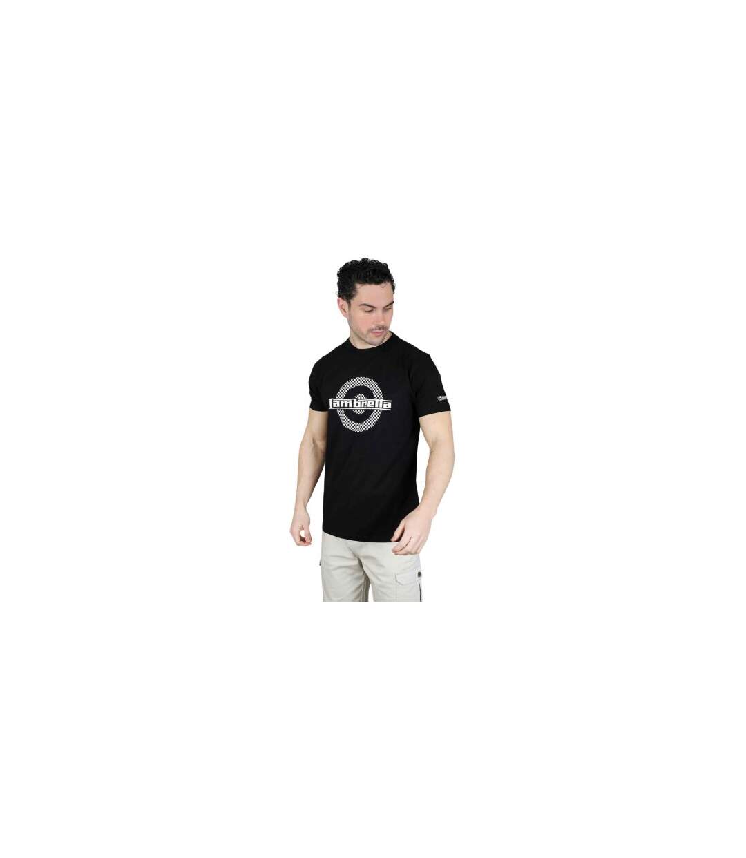 T-shirt Motif/style Cible Homme Noir Lambretta-1