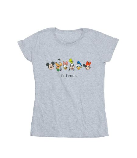 Disney T-shirt en coton Femme/Femme Mickey Mouse et ses amis (Gris sportif) - UTBI33043