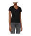 T-shirt Col V Femme Noir Stedman-3