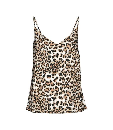 Débardeur léopard noir/marron femme vero moda eassy - l