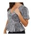 Haut Portefeuille Manches Bouffantes Femme Noir Blanc Brave Soul-1
