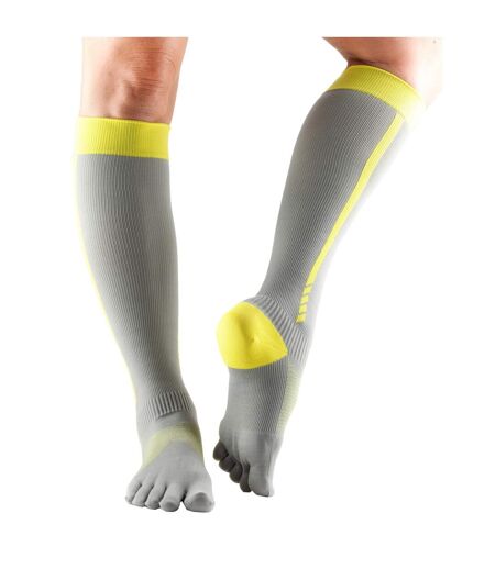 Toesox - Chaussettes de compression ZOE - Femme (Jaune / Gris) - UTMQ640