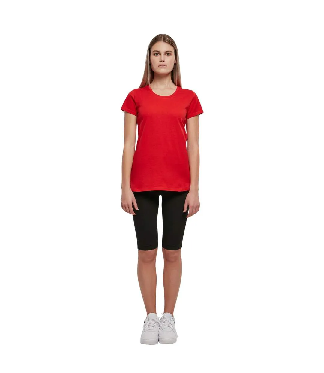T-shirt Basique Pour Femmes/femmes Rouge De La Ville Build Your Brand-1