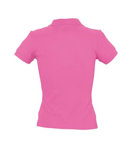 SOLS - Polo manches courtes PEOPLE - Femme (Rose) - UTPC319