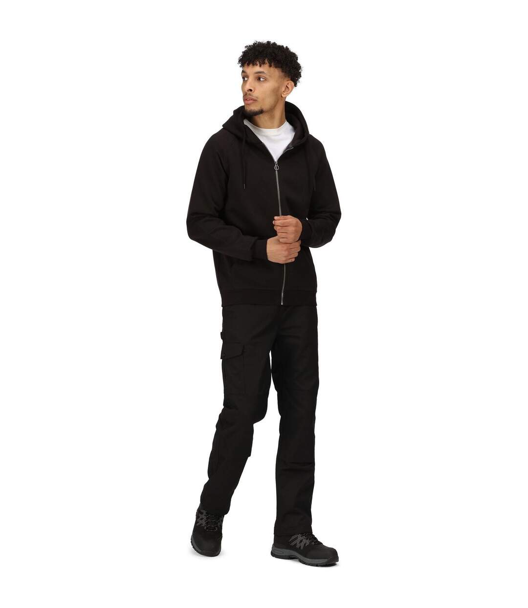 Mens Full Zip Hoodie Black Regatta Professional-1