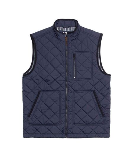 Maine Mens Quilted Lightweight Tailored Vest (Navy)