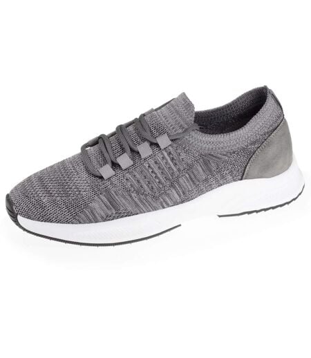 Isotoner Baskets homme slip on avec lacets, semelle mémoire de forme