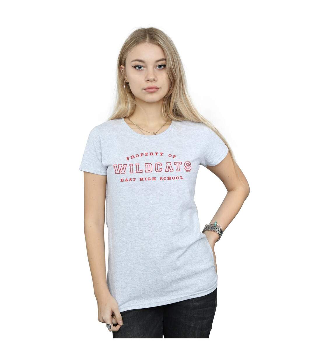 Disney - T-shirt HIGH SCHOOL MUSICAL THE MUSICAL PROPERTY OF WILDCATS - Femme (Gris chiné) - UTBI24340-2