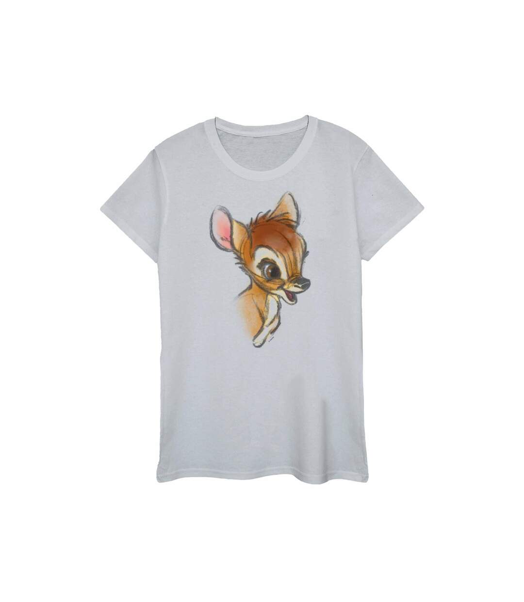 Disney T-shirt en coton Dessin de Bambi Femme/Femme (Gris sportif) - UTBI51187-1