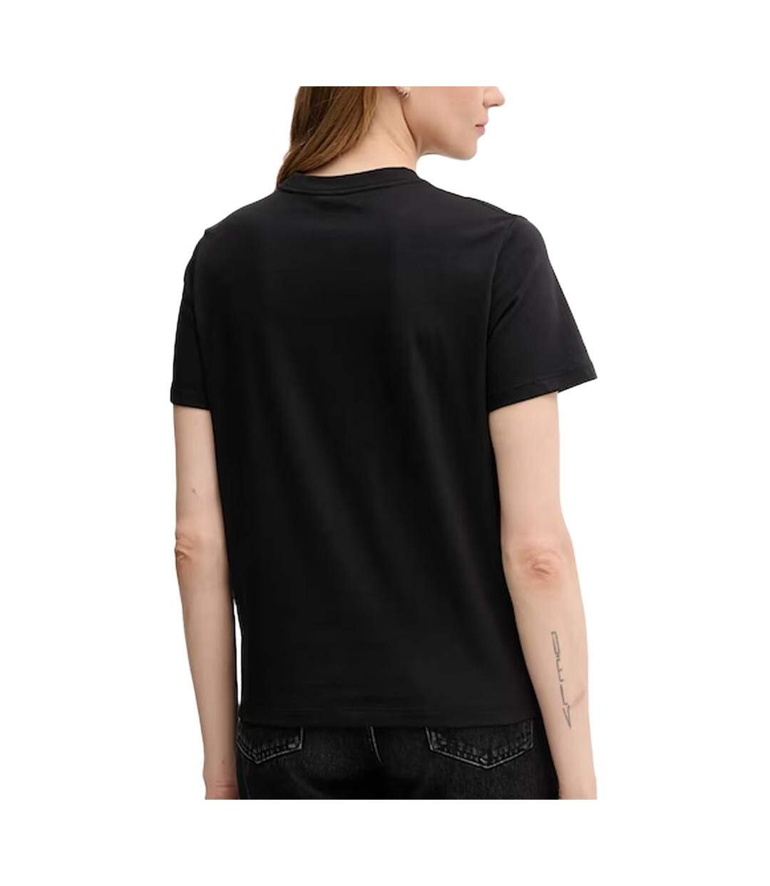T-Shirt noir femme calvin klein jeans classic lv047c864g - l-2