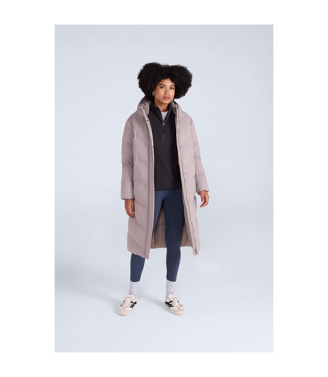 Doudoune Matelassée Cocoon Femme Taupe Animal-1