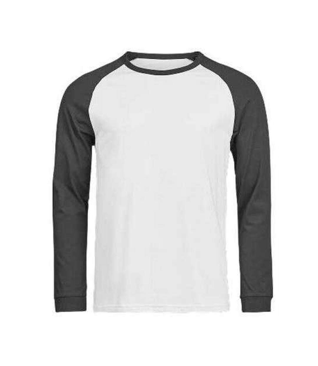 T-shirt Manches Longues Baseball Unlabeled Homme Blanc Noir Tee Jays-1