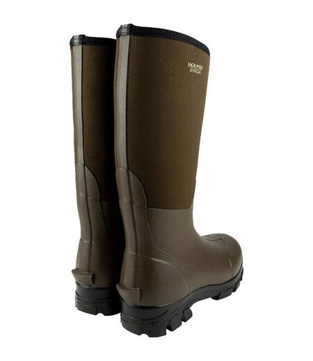 Mens Ashcombe Neoprene Wellington Boots Brown Jack Pyke