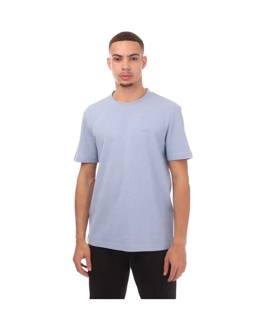 Mens Piqué T-shirt Blue Boss-2
