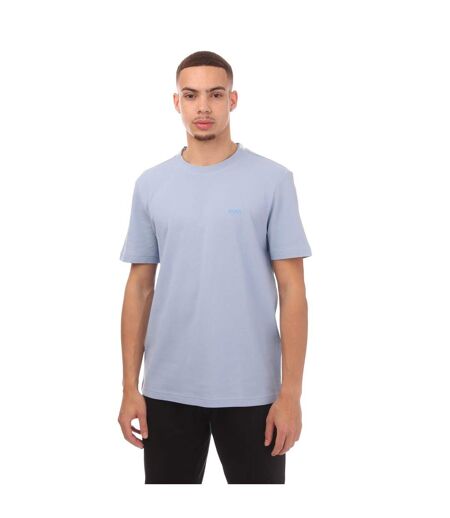 Mens Piqué T-shirt Blue Boss