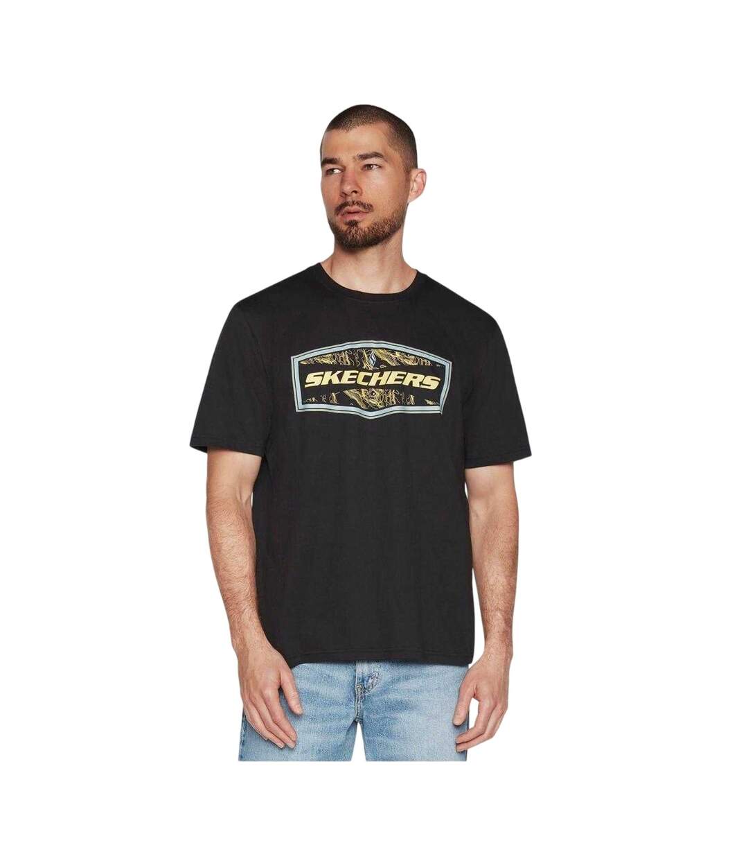 T-shirt Latitude Homme Noir Skechers-4