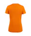 Womens/ladies Run T-shirt Bright Orange Printer RED-3