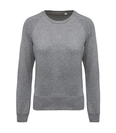 Sweat shirt coton bio - Femme - K481 - gris chiné