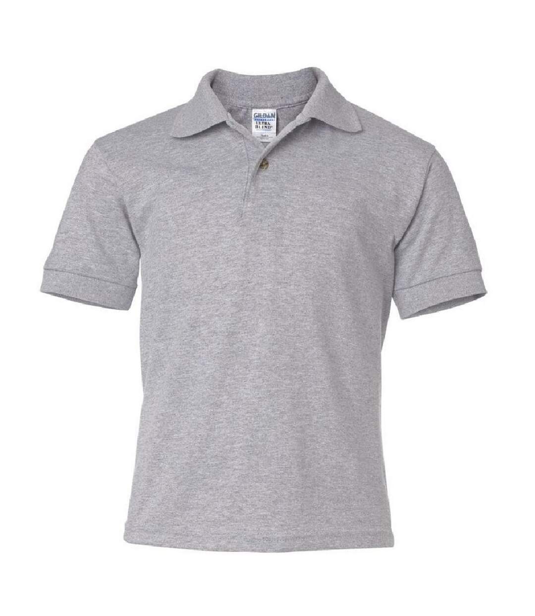 Dryblend polo enfant unisexe gris sport Gildan-1