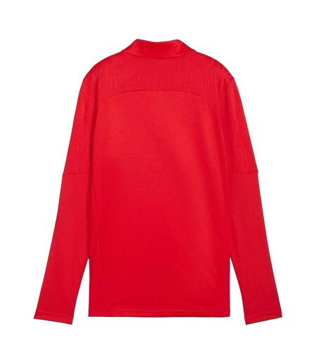 Mens Training Quarter Zip Track Top Red Puma
