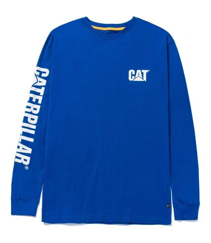 Caterpillar Mens Trademark Banner Long-Sleeved T-Shirt (Memphis Blue) - UTFS10776