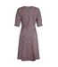 Womens/ladies cassandra jersey swing dress tearose Weird Fish-2