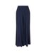 Womens/ladies Satin Pleated Wide Leg Trousers Dark Blue Ted Baker-1