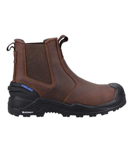 Mens 982c dealer leather safety boots brown Amblers