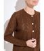 Gilet boutonné ajouré avec laine et cachemire-4