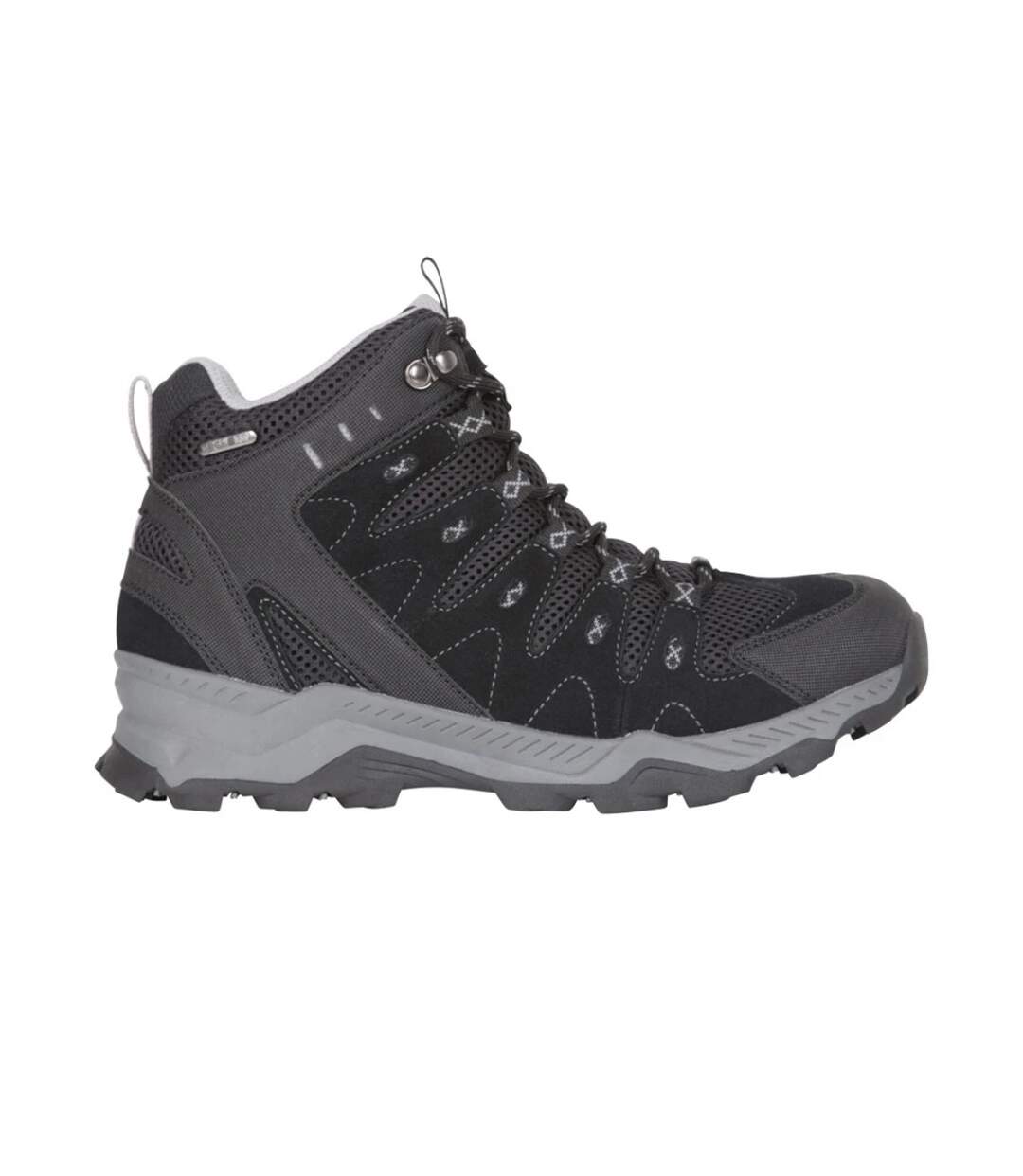Womens/ladies Rapid Suede Waterproof Hiking Boots Black Mountain Warehouse-1