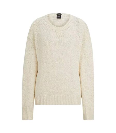 Pull Motif/style Texturé Femme Blanc Boss