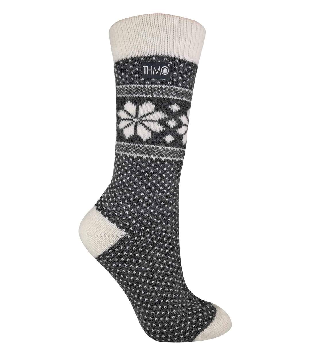 THMO Chaussettes en Laine Femme Vintage Thermiques-1