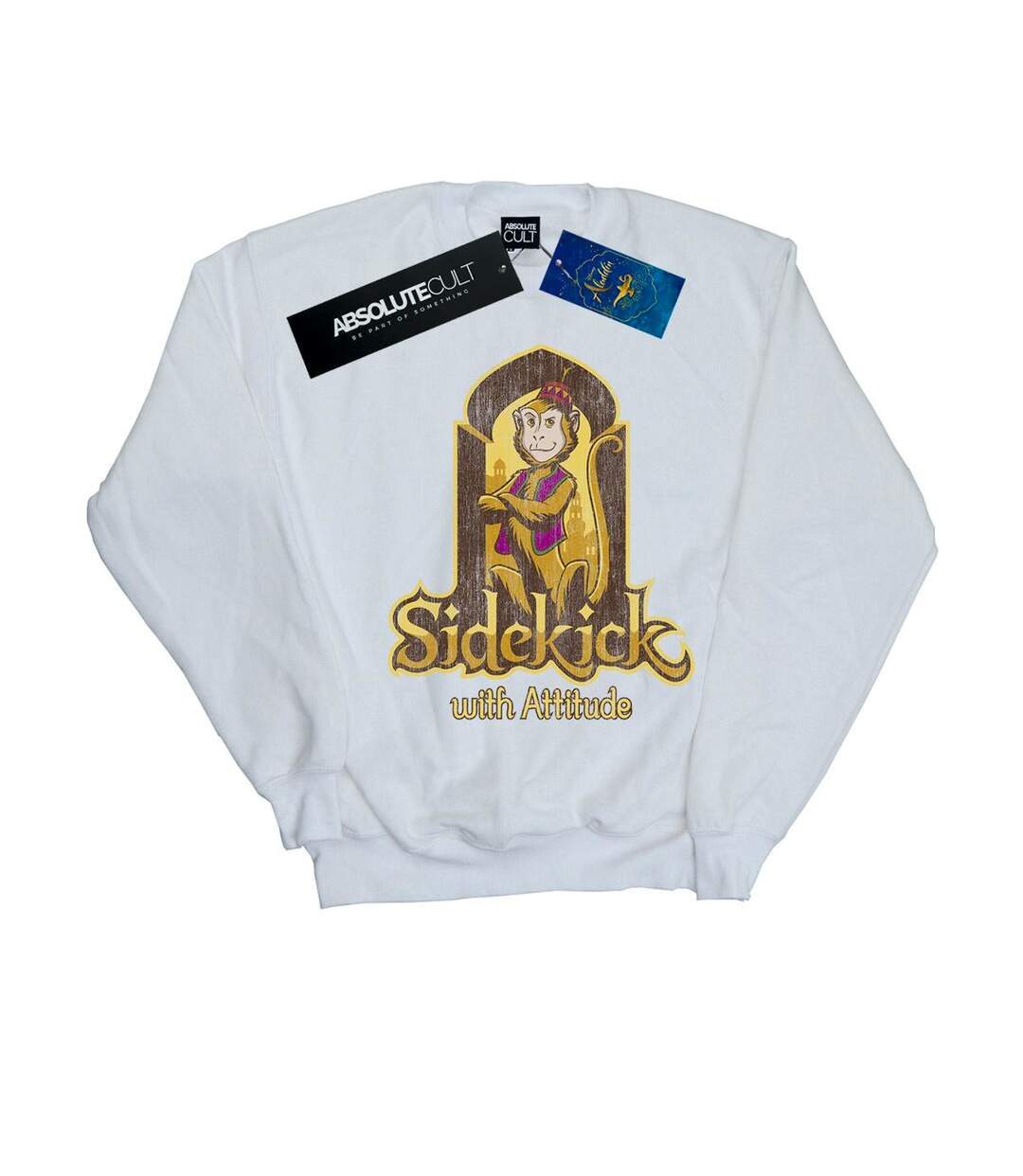 Disney - Sweat ALADDIN MOVIE ABU SIDEKICK WITH ATTITUDE - Femme (Blanc) - UTBI5438-1