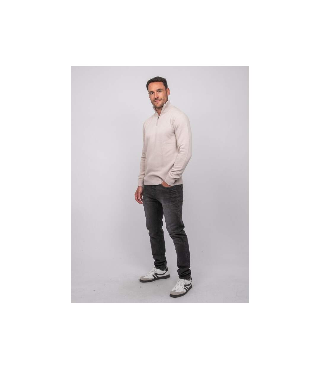 Pull col montant zippé LARKO-4