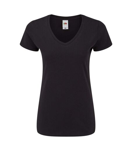 T-shirt Iconic Femme Noir Fruit Of The Loom