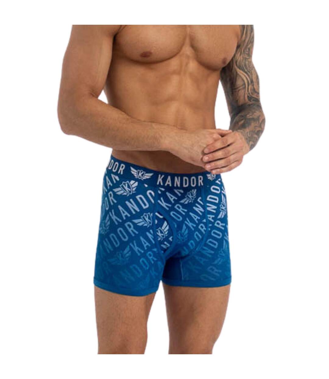 Boxers lingo homme bleu Kandor