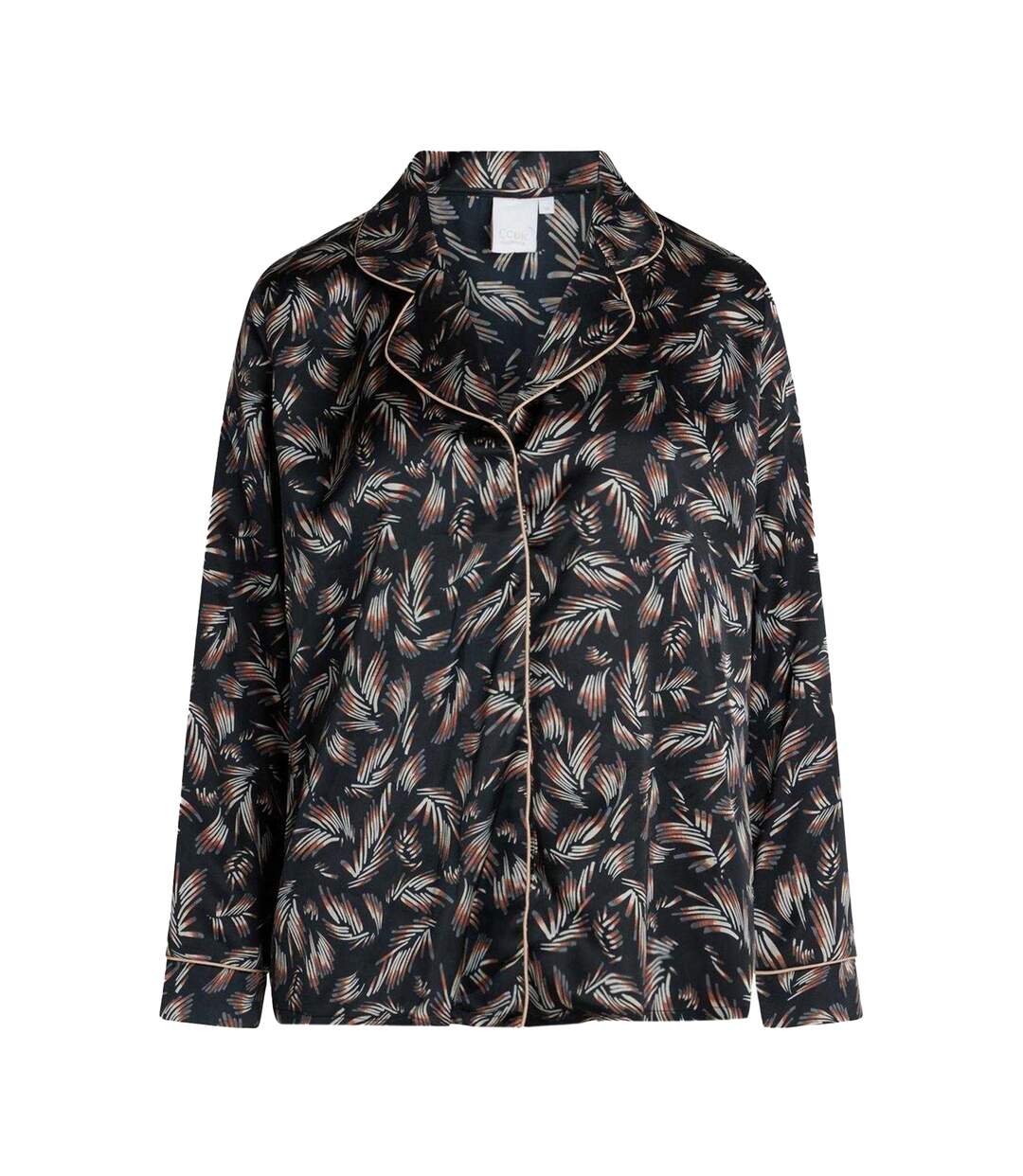 Haut De Pyjama Motif/style Imprimé Feuille Josephine Femme Noir CCDK Copenhagen-2