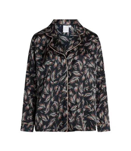 Haut De Pyjama Motif/style Imprimé Feuille Josephine Femme Noir CCDK Copenhagen