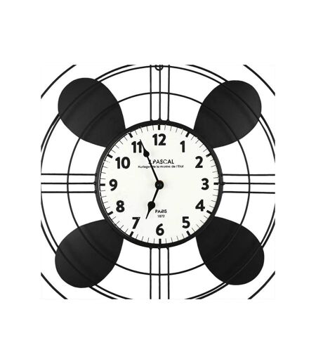 Paris Prix - Horloge Murale Déco hélice Vintage 60cm Noir