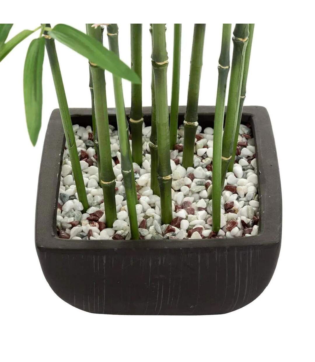 Plante Artificielle en Pot Bambou 183cm Vert & Noir-3