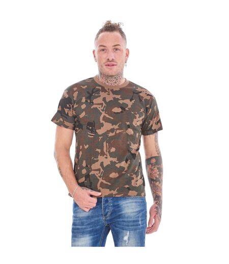 T-shirts Motif/style Camouflage Homme Marron Jaune Gris Keanu