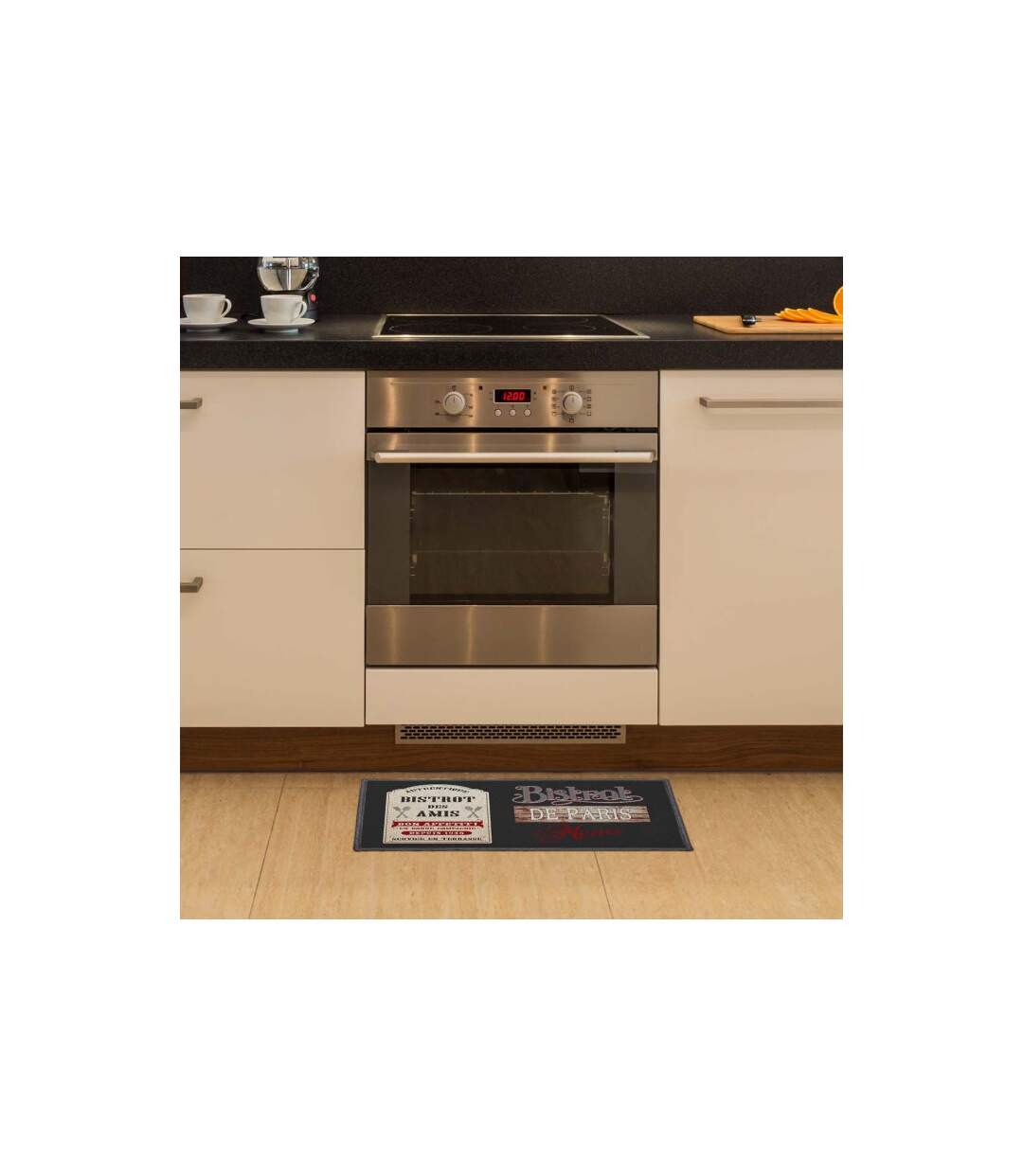 Tapis Rectangle Bistrot Des Amis 40x60cm Noir-2
