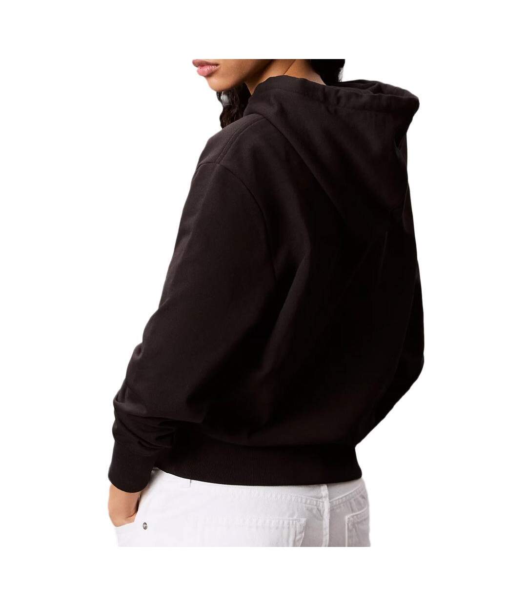 Sweat noir femme calvin klein jeans archive lv047c224g-2